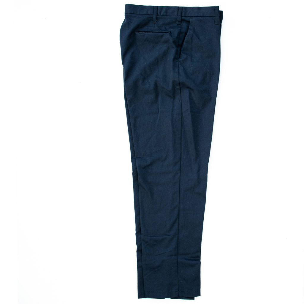 Buy Men Navy Solid Slim Fit Trousers Online - 812064 | Van Heusen